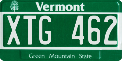 VT license plate XTG462