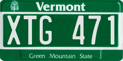 VT license plate XTG471