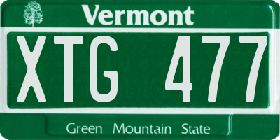 VT license plate XTG477