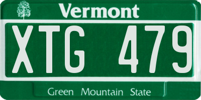 VT license plate XTG479
