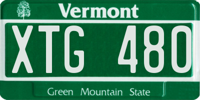 VT license plate XTG480