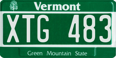VT license plate XTG483