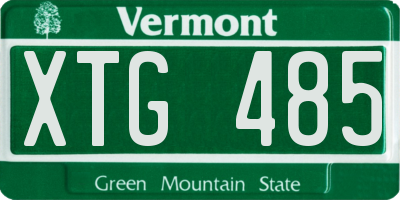 VT license plate XTG485