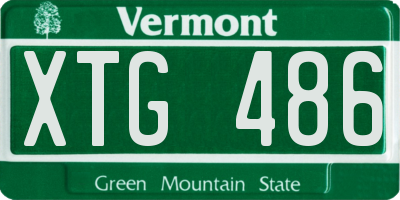 VT license plate XTG486