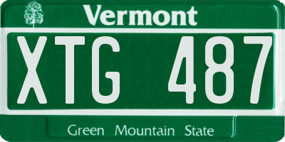 VT license plate XTG487