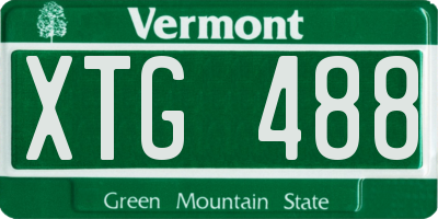 VT license plate XTG488