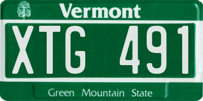 VT license plate XTG491