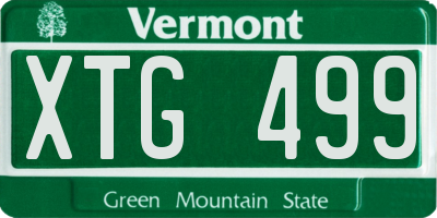 VT license plate XTG499