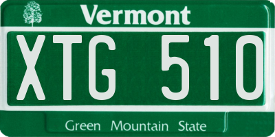VT license plate XTG510