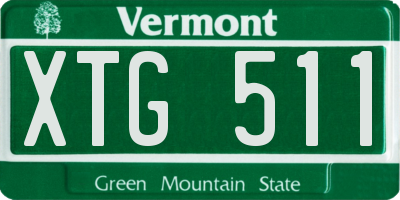 VT license plate XTG511