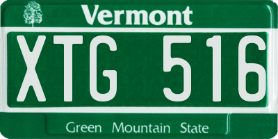 VT license plate XTG516