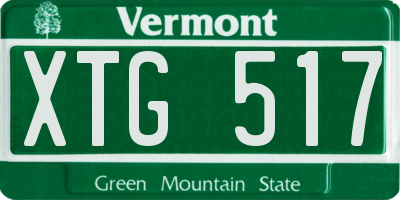 VT license plate XTG517