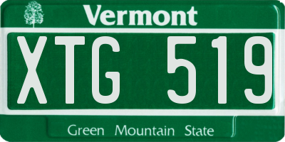 VT license plate XTG519