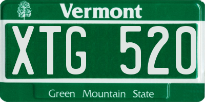 VT license plate XTG520