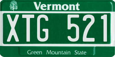 VT license plate XTG521