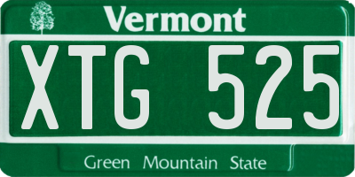 VT license plate XTG525