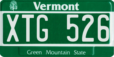 VT license plate XTG526