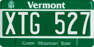 VT license plate XTG527