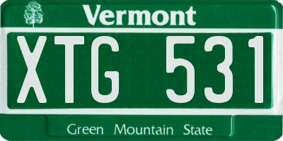 VT license plate XTG531