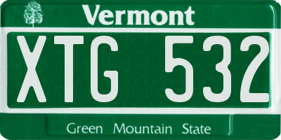 VT license plate XTG532
