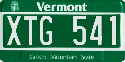 VT license plate XTG541