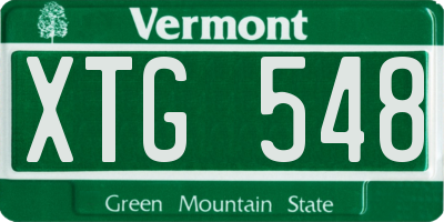 VT license plate XTG548