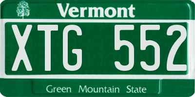 VT license plate XTG552