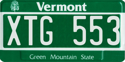 VT license plate XTG553
