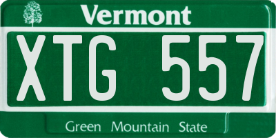 VT license plate XTG557