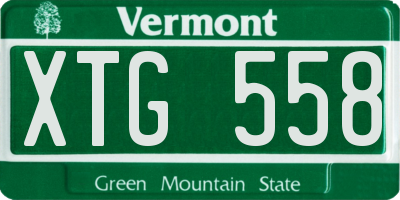 VT license plate XTG558