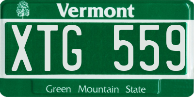 VT license plate XTG559