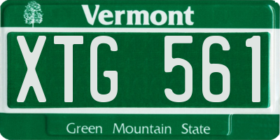VT license plate XTG561