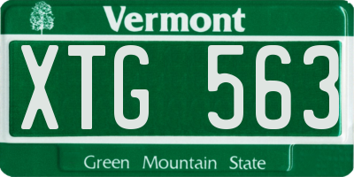 VT license plate XTG563