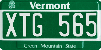 VT license plate XTG565