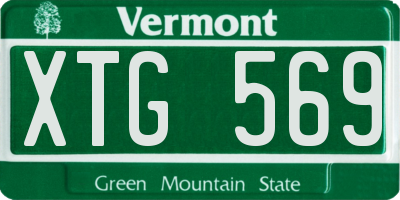 VT license plate XTG569