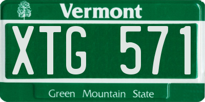 VT license plate XTG571