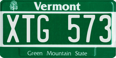 VT license plate XTG573