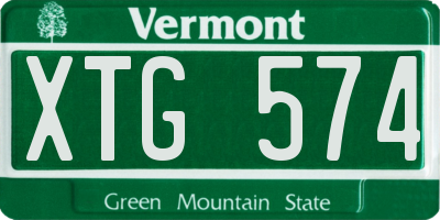VT license plate XTG574