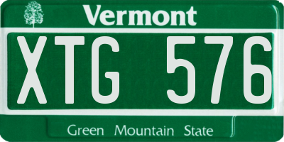 VT license plate XTG576