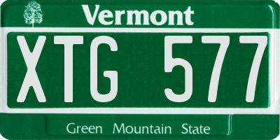 VT license plate XTG577