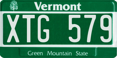 VT license plate XTG579