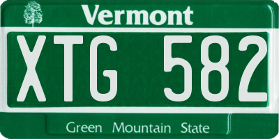 VT license plate XTG582