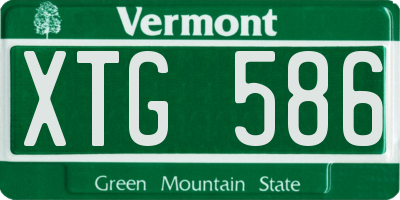 VT license plate XTG586