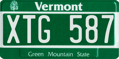VT license plate XTG587