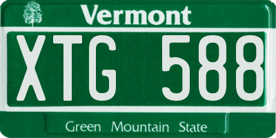 VT license plate XTG588