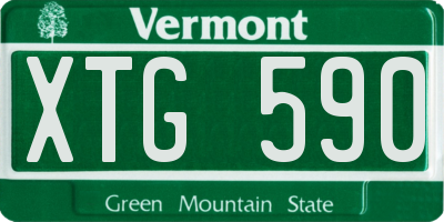 VT license plate XTG590