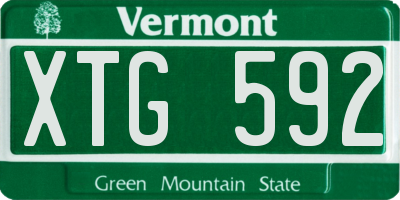 VT license plate XTG592