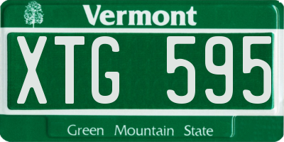 VT license plate XTG595