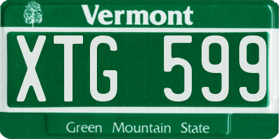 VT license plate XTG599