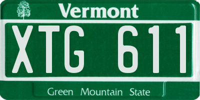 VT license plate XTG611